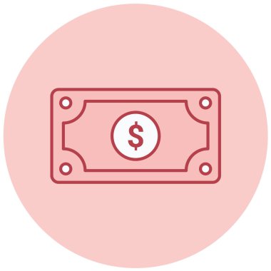 Dolar. Web simgesi basit illüstrasyon