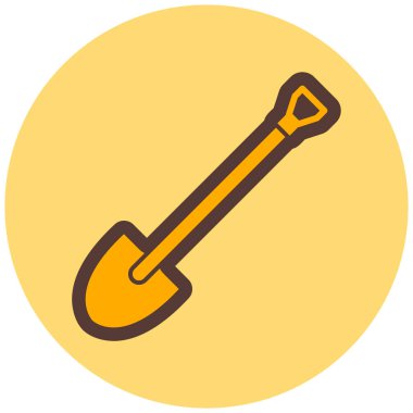 kürek simgesi vektör illüstrasyonu