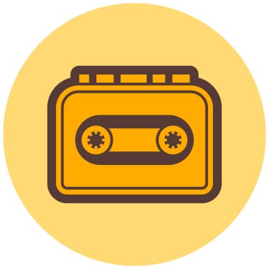 kaset çalar simgesi, vektör illüstrasyonu basit tasarım