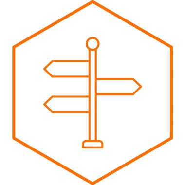 Yönün vektör illüstrasyonu Simgesi