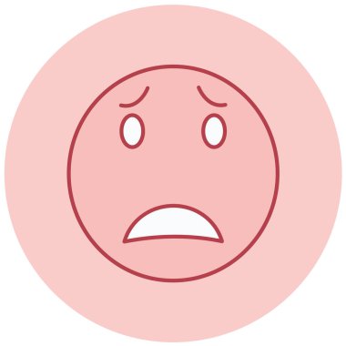 üzgün yüz ifadesi vektör simgesi