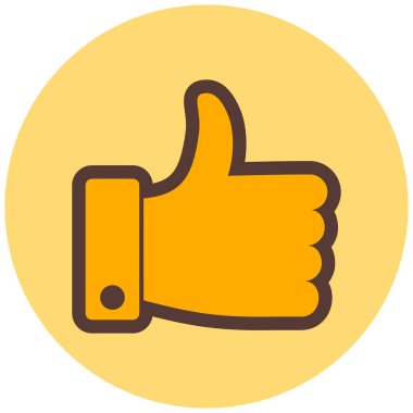 Başparmak yukarı. Web simgesi basit illüstrasyon