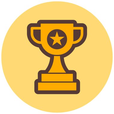 Kupa. Web simgesi basit illüstrasyon