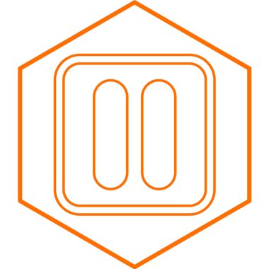 duraklat simgesi, vektör illüstrasyonu