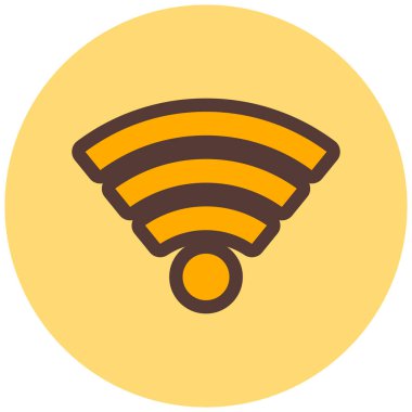 Kablosuz. Web simgesi basit illüstrasyon