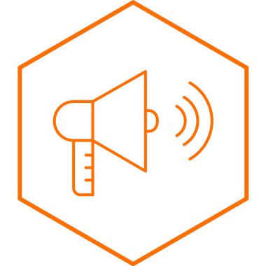 megafon simgesinin vektör illüstrasyonu