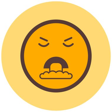 üzgün yüz ifadesi, vektör illüstrasyonu