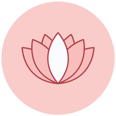 Nilüfer çiçeği ikonu vektör illüstrasyonu