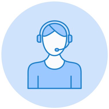 Müşteri servis simgesi vektör illüstrasyonu