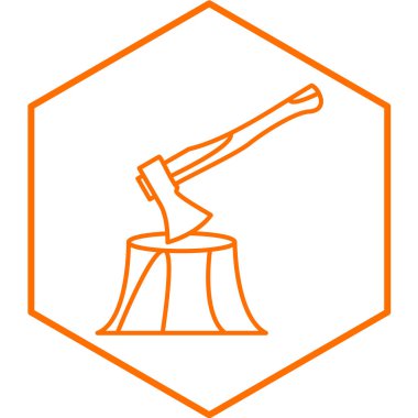 Balta simgesinin vektör illüstrasyonu