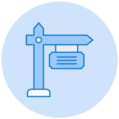 İşaret direği. Web simgesi vektör illüstrasyonu