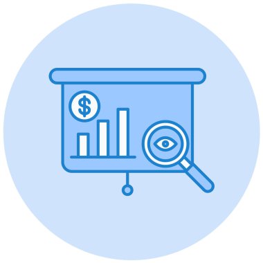 Analiz. Web simgesi basit illüstrasyon