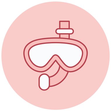 dalış gözlüğü ikon vektör çizimi