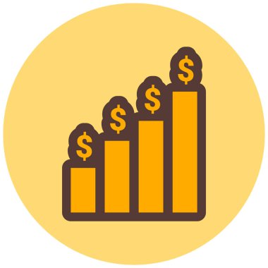 iş grafiği simgesi, vektör illüstrasyonu