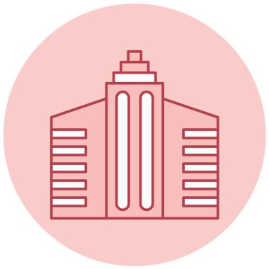 Bina. Web simgesi basit illüstrasyon