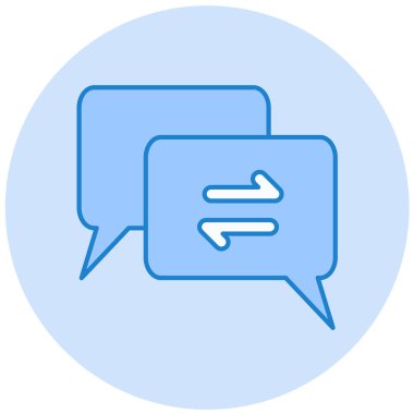 Konuş. Web simgesi basit illüstrasyon