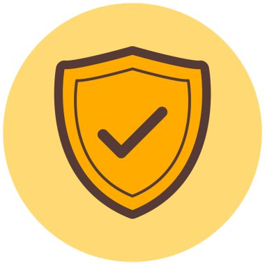 Kalkan. Web simgesi basit illüstrasyon