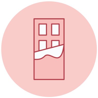 Çikolata simgesinin vektör illüstrasyonu