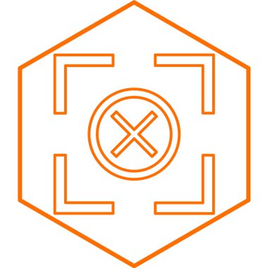 Beyaz arkaplanda reddedilen simgeyi tara 