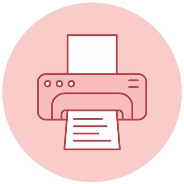 Yazıcı. Web simgesi basit illüstrasyon