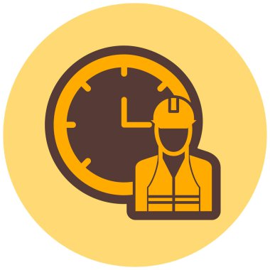 İşçi. Web simgesi basit tasarım