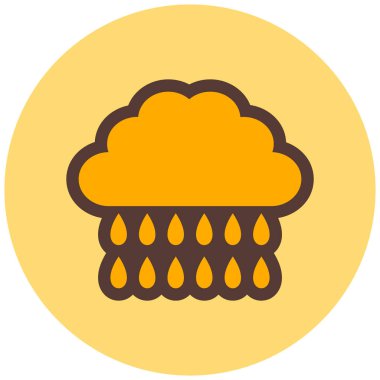 Yağmur. Web simgesi basit illüstrasyon