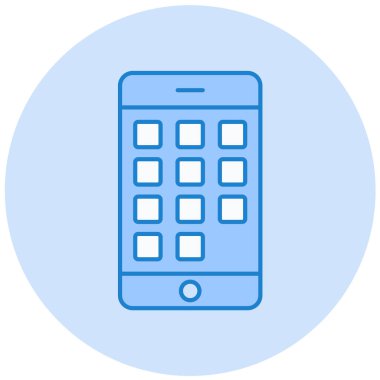 Cep telefonu. Web simgesi basit illüstrasyon