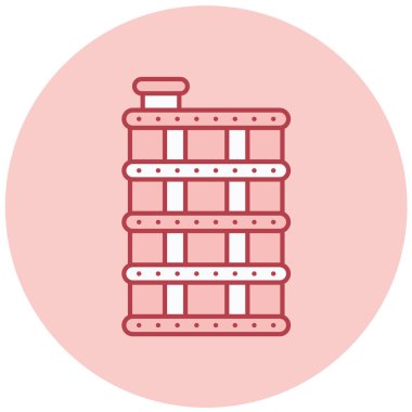 konteyner simgesi, basit tasarım vektör illüstrasyonu