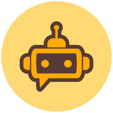 robot. Web simgesi basit illüstrasyon