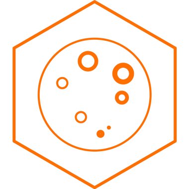 Ay simgesi siyah arkaplanda izole edildi. vektör illüstrasyonu