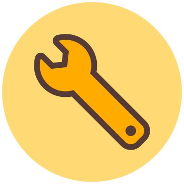 İngiliz anahtarı. Web simgesi basit illüstrasyon