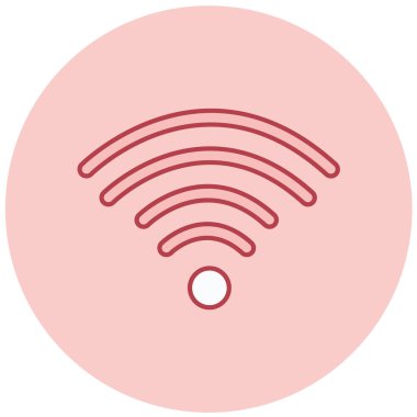 Kablosuz. Web simgesi basit illüstrasyon