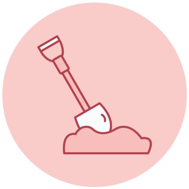 Kürek. Web simgesi basit illüstrasyon