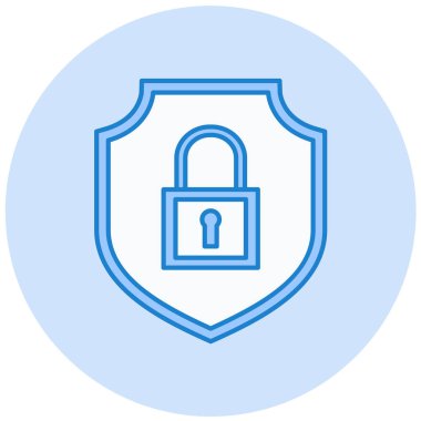 Kalkan. Web simgesi basit illüstrasyon