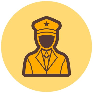 Bir polis memuru simgesinin vektör çizimi