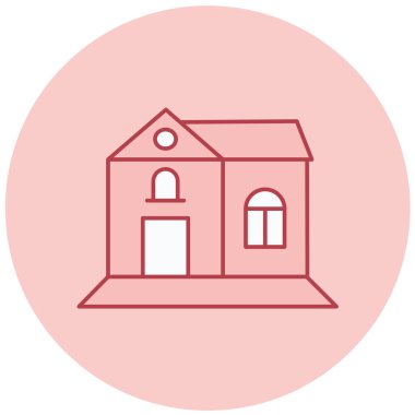 Ev. Web simgesi basit illüstrasyon