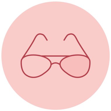 Gözlük. Web simgesi basit illüstrasyon