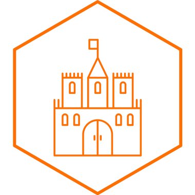 Kale kule simgesi. vektör çizim