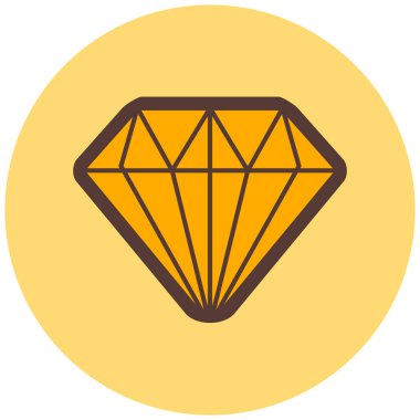 Elmas. Web simgesi basit illüstrasyon