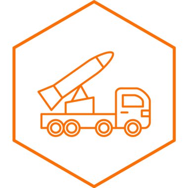 Kamyonun modern simgesinin vektör illüstrasyonu