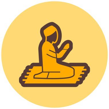 Dua et. Web simgesi basit illüstrasyon