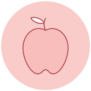 Elma. Web simgesi basit illüstrasyon