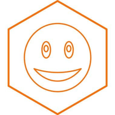 Mutlu yüz simgesi simgesi. vektör illüstrasyonu