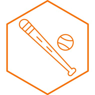 Beyzbol topu ikonu. Web için basketbol pota vektör simgelerinin özet çizimi