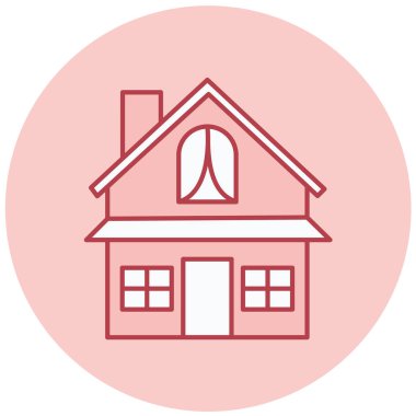 Ev. Web simgesi basit illüstrasyon