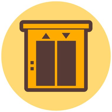 Asansör simgesi, basit tasarım vektör çizimi