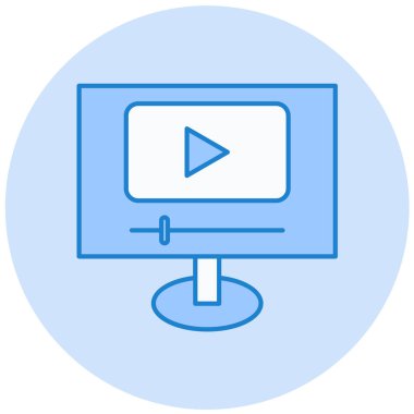 video. Web simgesi basit illüstrasyon