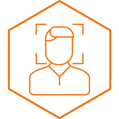 Yüz Tarama simgesi. vektör illüstrasyonu 