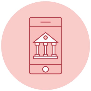mobil bankacılık vektör simgesi modern basit tasarım
