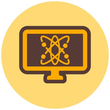 Web, vektör illüstrasyonu için bilim ve teknoloji simgesi